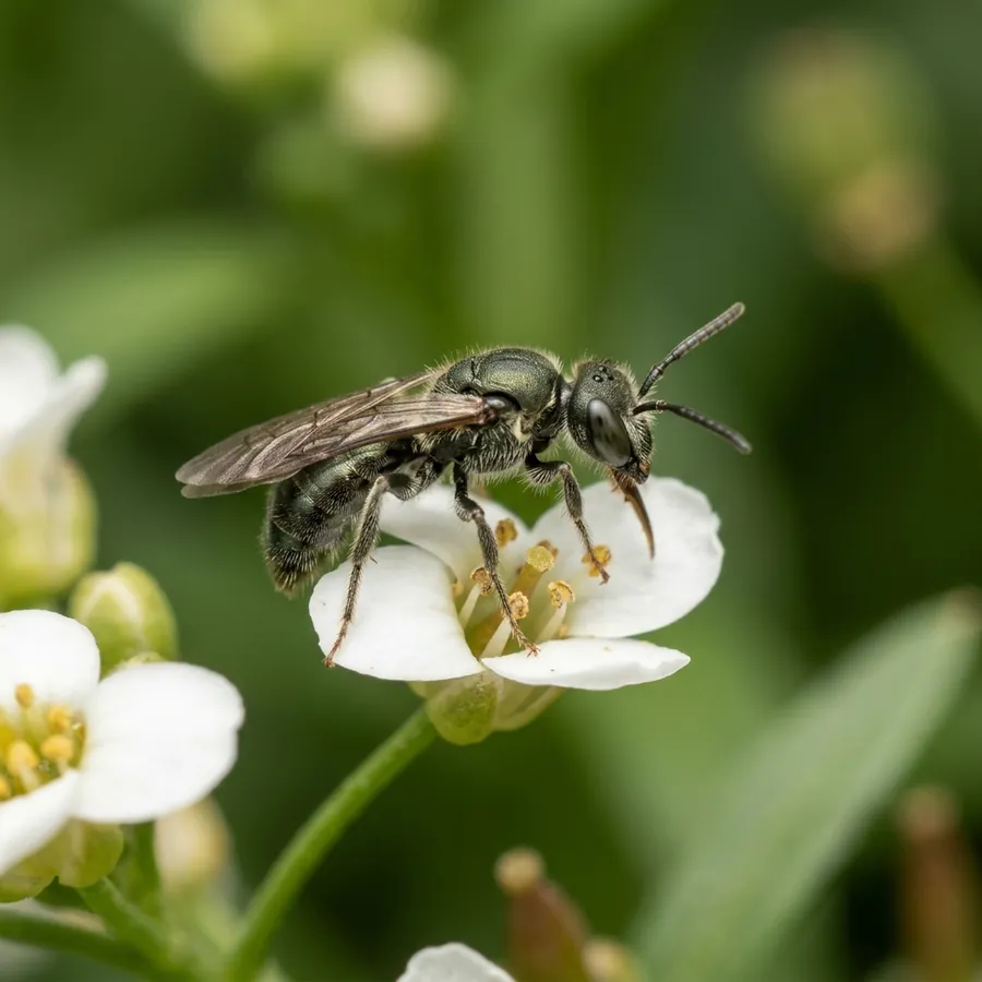 Lasioglossum native bee illustration