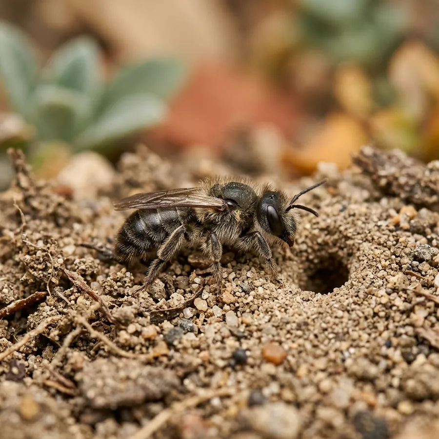 Leioproctus native bee illustration