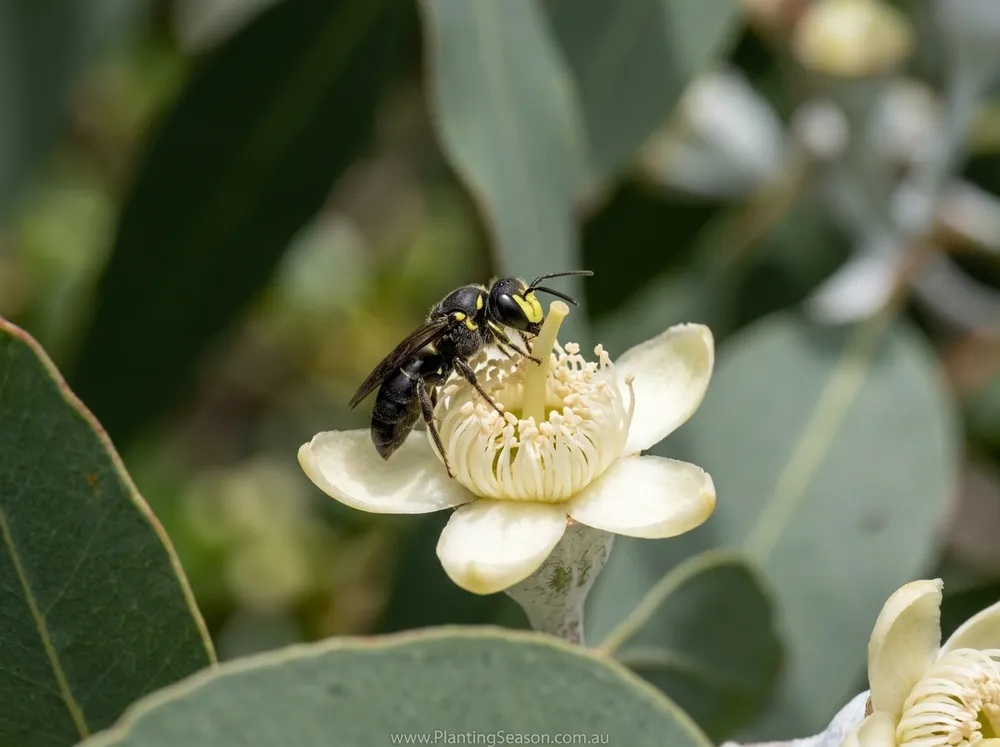 Masked bee illustration