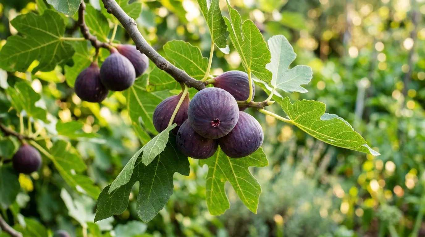 Figs growing in the garden