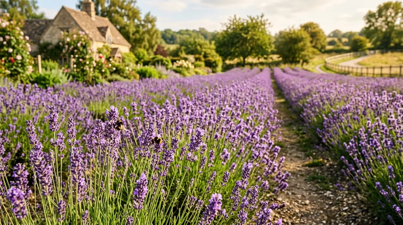 Lavender growing in the garden