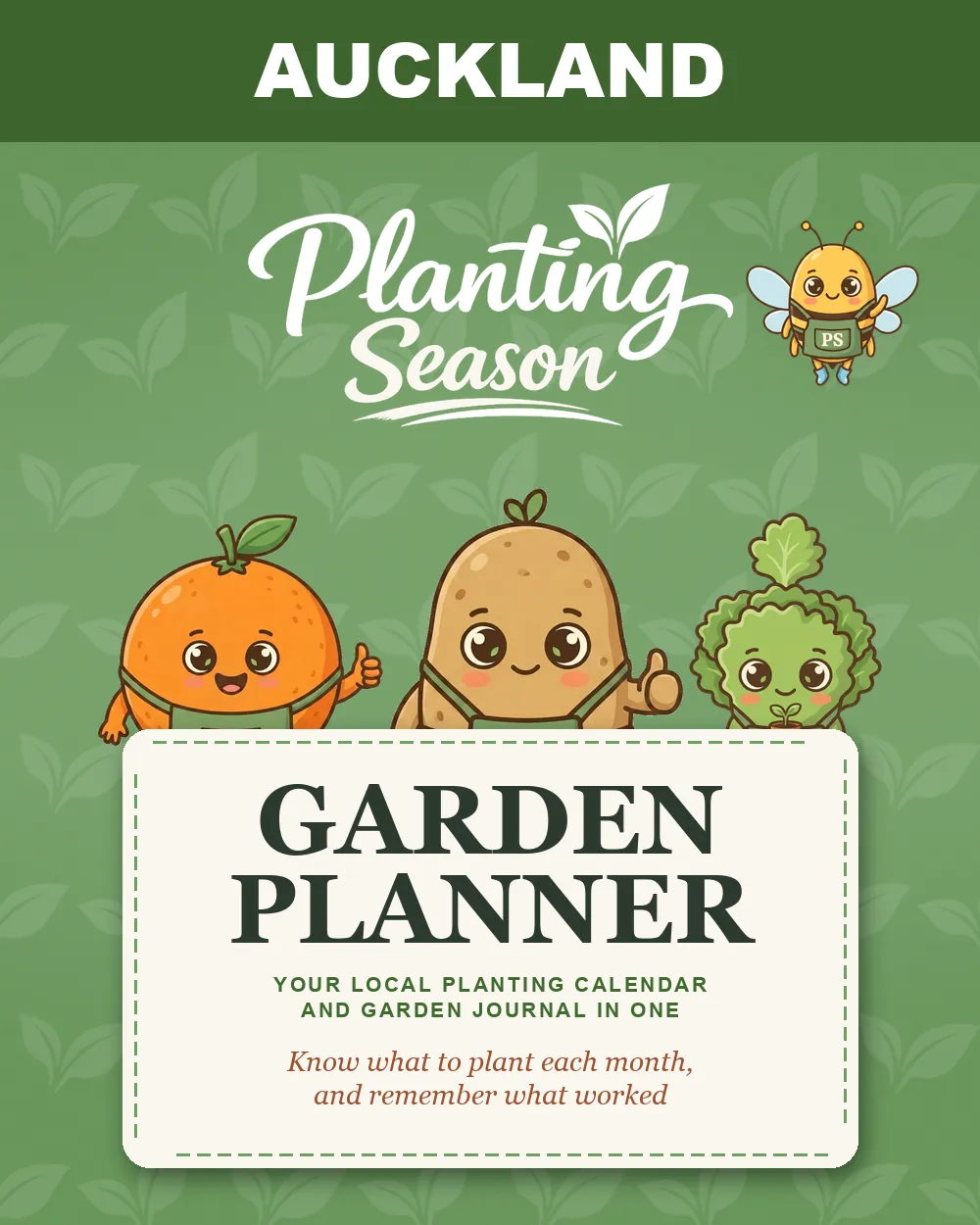 Cover of the Auckland Garden Planner by Planting Season