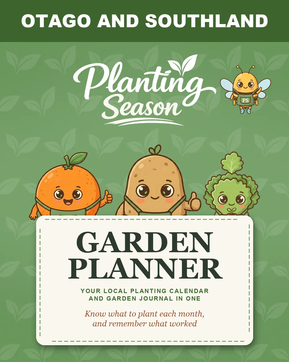 Cover of the Otago and Southland Garden Planner by Planting Season